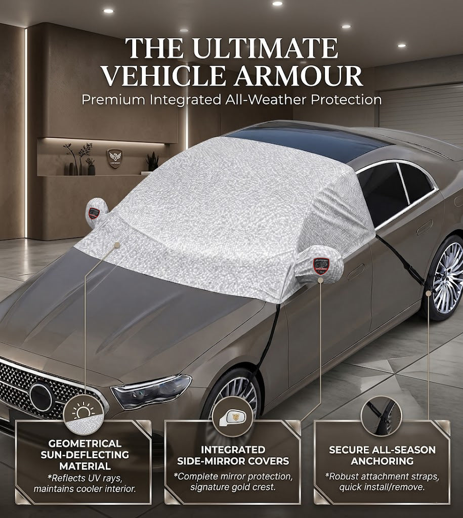 Autofurnish Aero Car Windshield Cover Frost Dust Shield Car Window Protector Waterproof Heat Resistant Universal Size