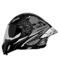Steelbird SBA-20 / SB-106 ISS Open Face Helmet | ISI Certified | Strange Design | Black-Grey