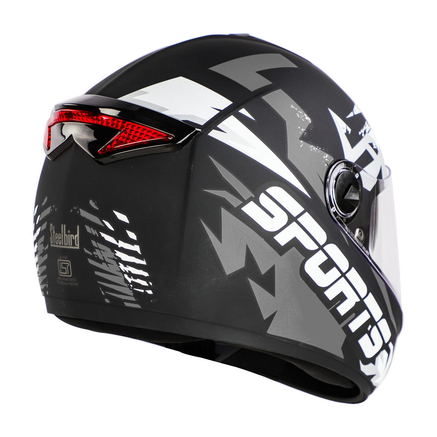 Steelbird SBH-34 ISS Full Face Helmet | ISI Certified | Sports Design |Clear Visor