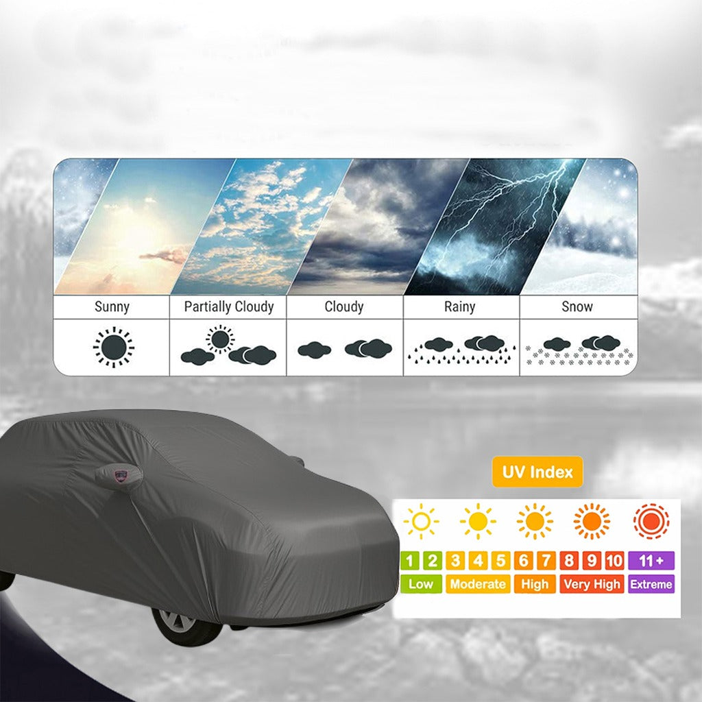 BMW X3 2018 Autofurnish Aero Grey Waterproof Heat Resistant Mirror And Antenna Pocket Car Body Cover For BMW X3 2018 - Aero Grey