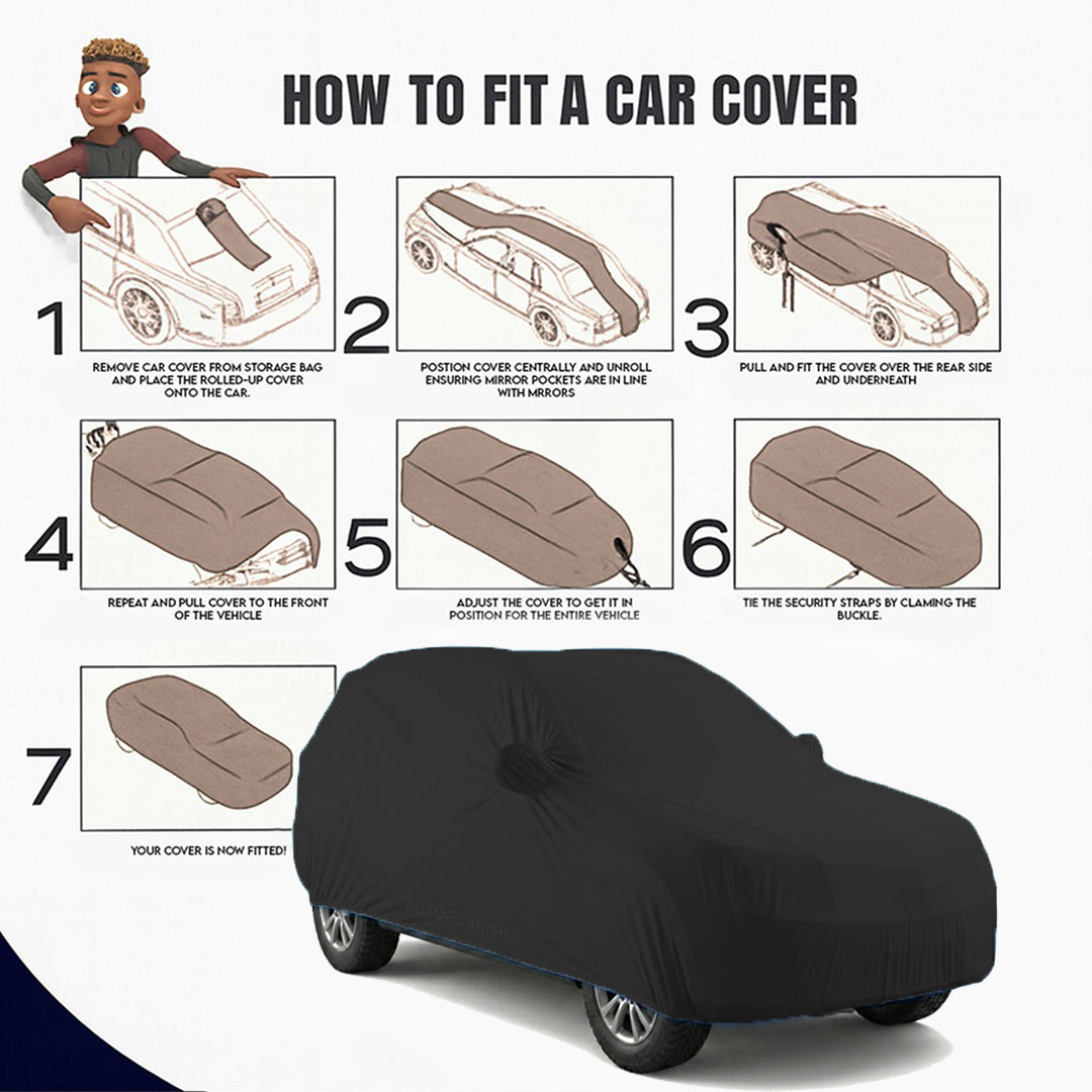 Ford Endeavour 2019 Autofurnish Parker Black Car Body Cover - Parker Black