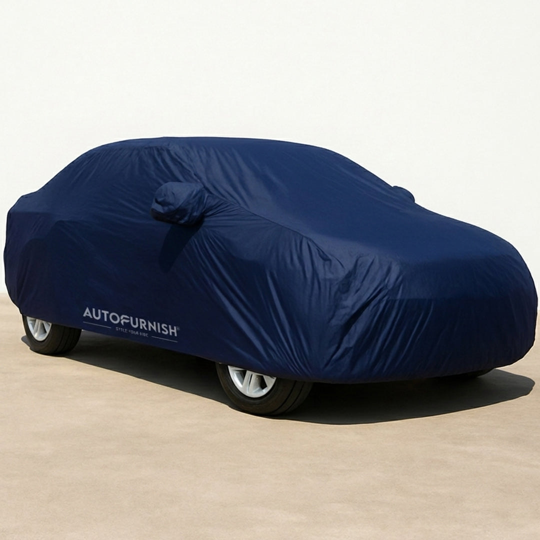 Tata Indigo 2005-09 Car Body Cover, Heat & Water Resistant with Side Mirror Pockets (PARKER BLUE)