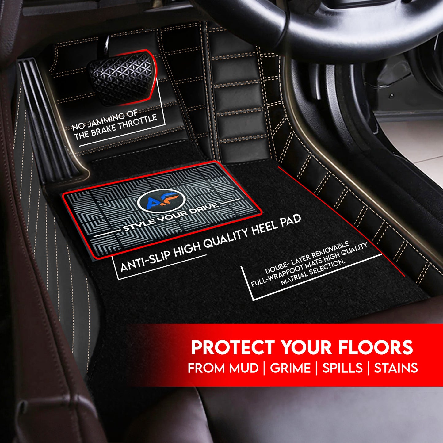 Autofurnish 9D Custom Fitted Car Mats for KIA Seltos