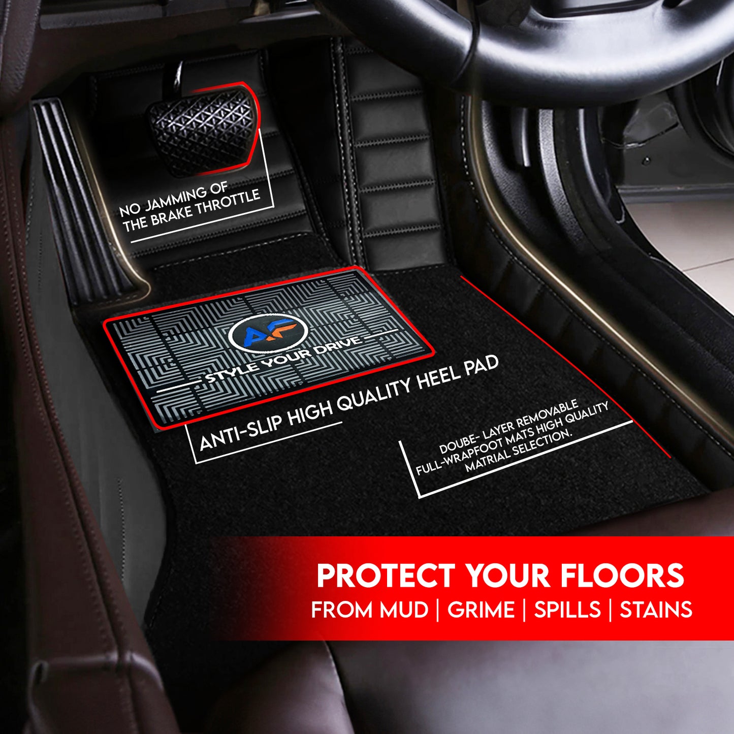 Autofurnish 9D Custom Fitted Car Mats for MG M9 EV 2025
