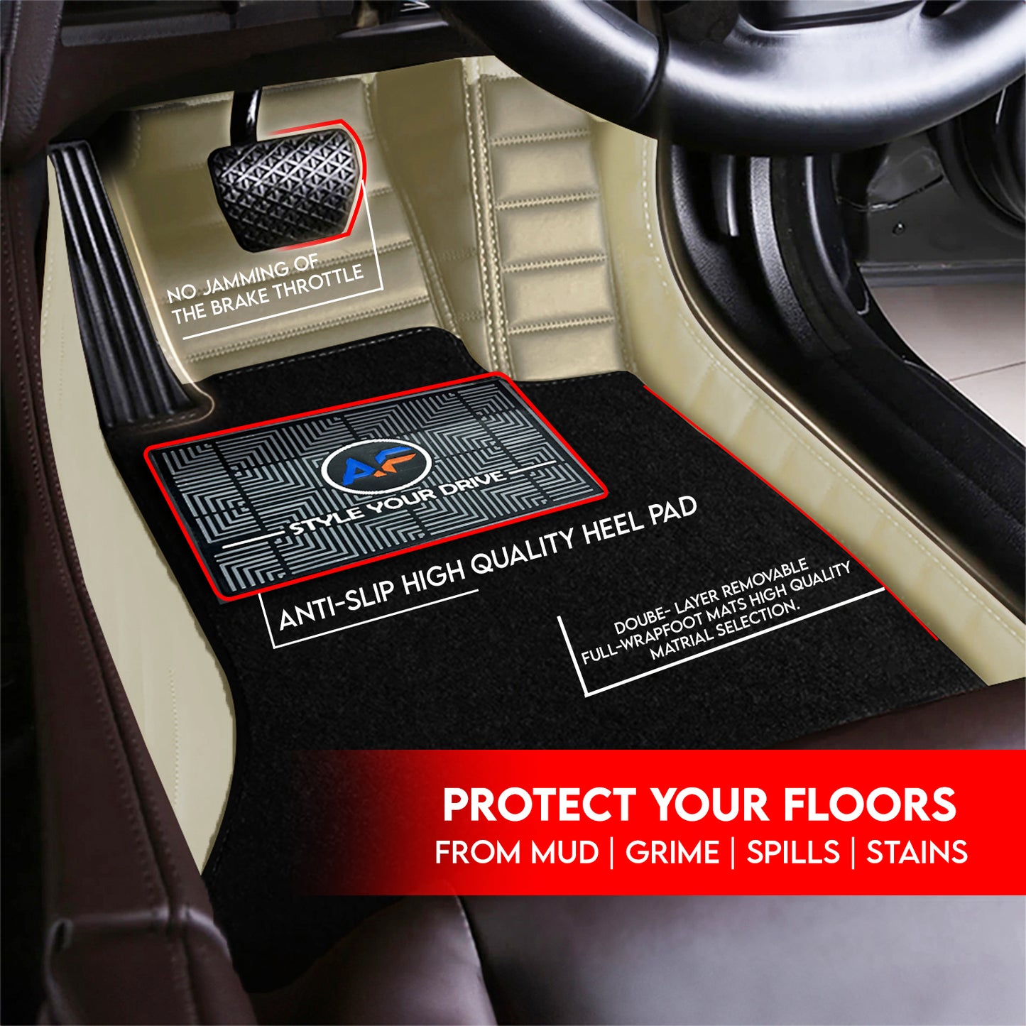 Skoda Superb 2023 Autofurnish 9D Premium Custom Fitted Car Mats For Skoda Superb 2023