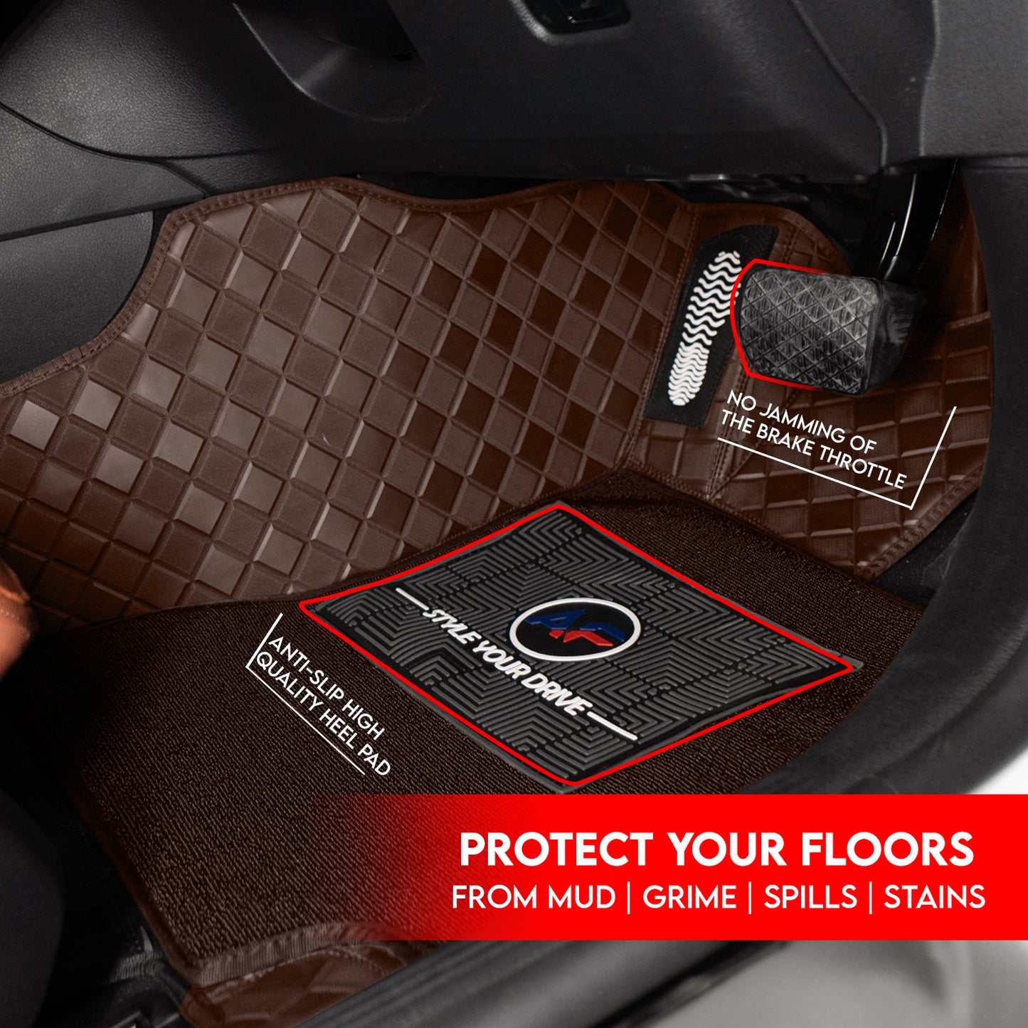 Autofurnish 9D Luxurious Custom Fitted Car Mats For Audi A4 2021