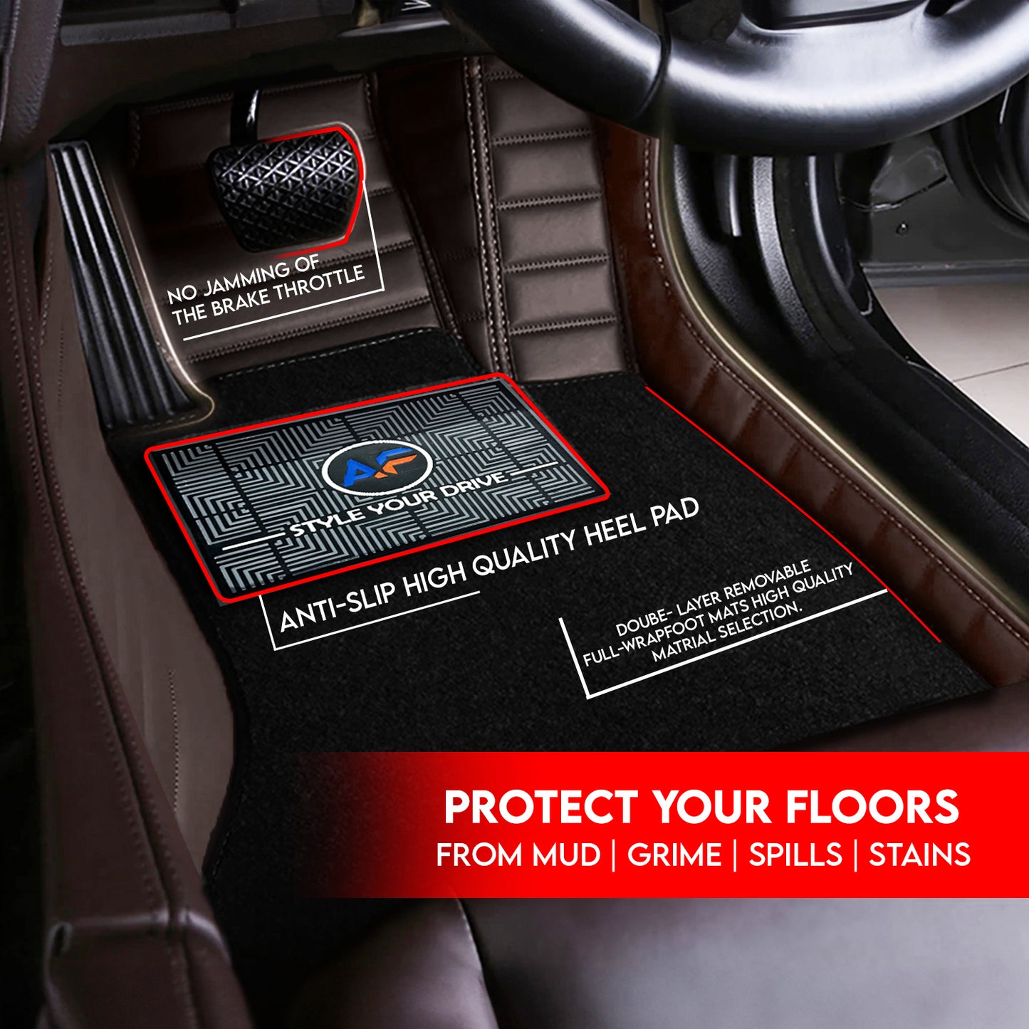 Autofurnish 9D Custom Fitted Car Mats for KIA Seltos