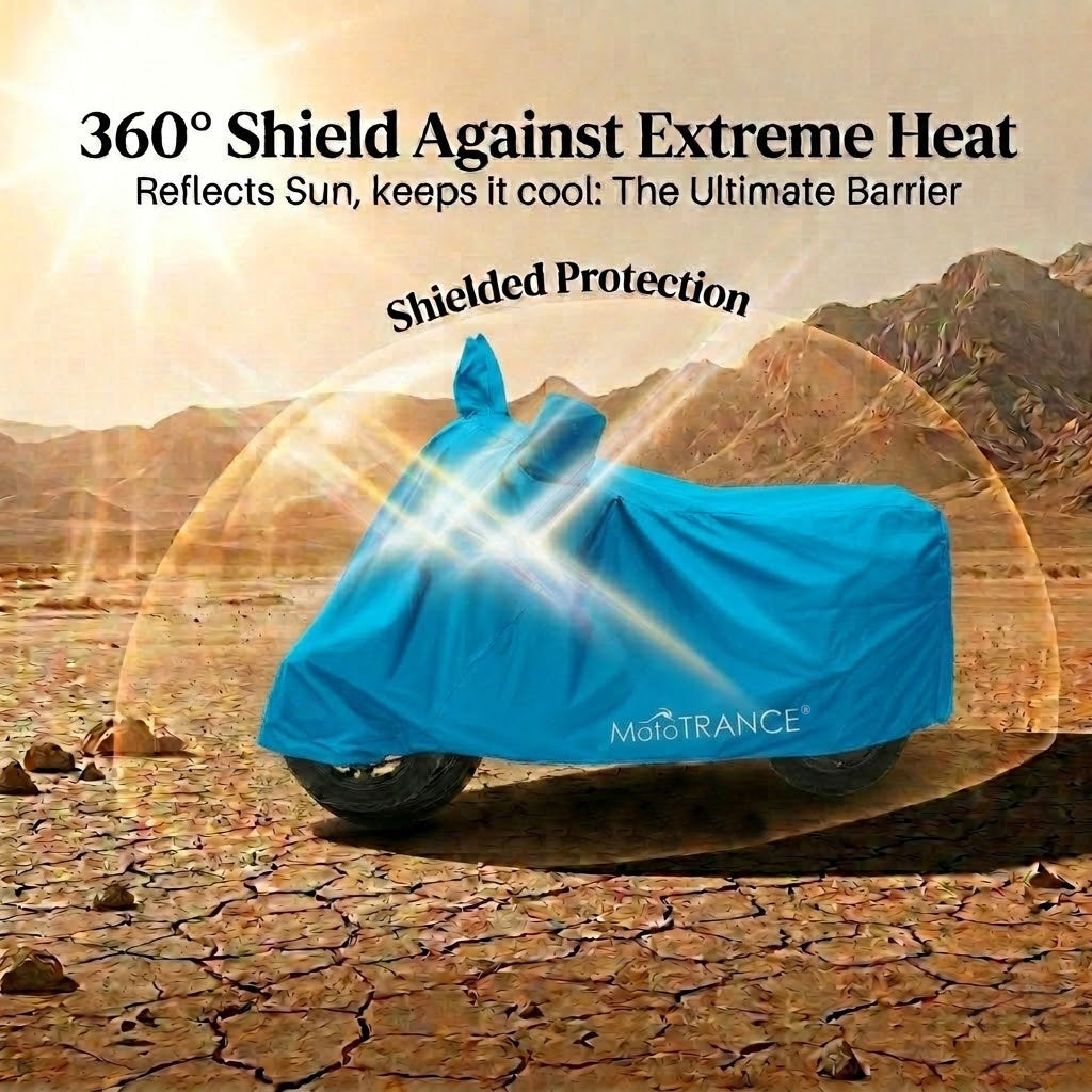 MotoTrance Aqua Bike Body Cover For Suzuki Access 125 - Interlock-Stitched Water and Heat Resistant with Mirror Pockets
