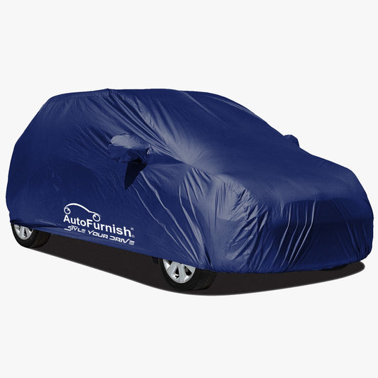 Renault Triber 2019 Car Body Cover, Heat & Water Resistant with Side Mirror Pockets (PARKER BLUE)