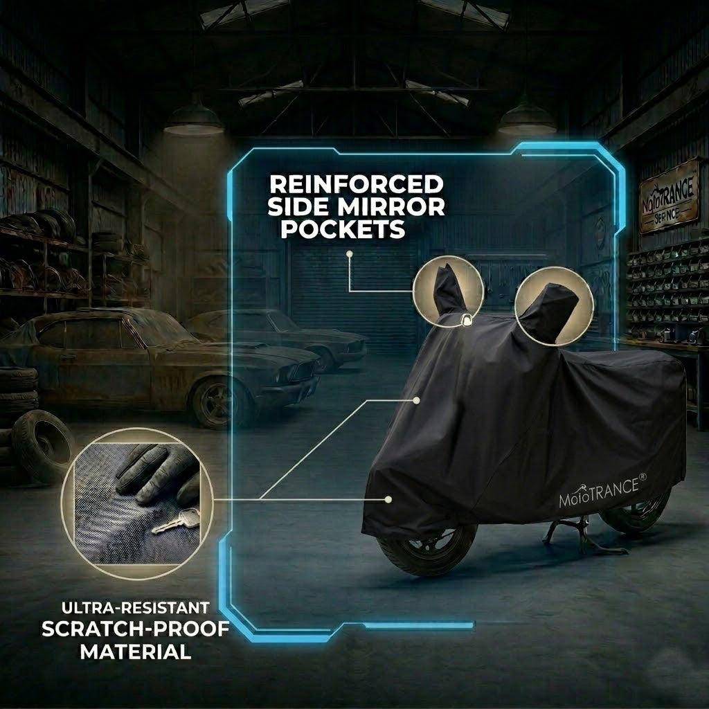 Mototrance Black Bike Body Cover For Suzuki Access 125