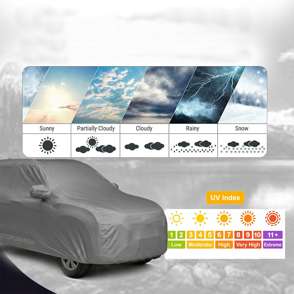 Ford EcoSport 2017 Car Body Cover, Heat & Water Resistant, Dustproof with Mirror Pockets (Premium Series)