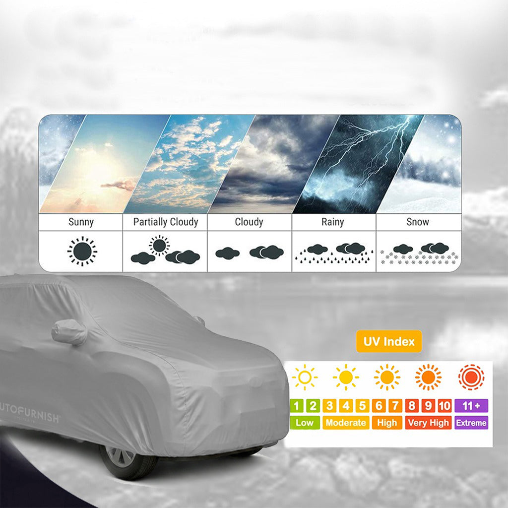 Ford EcoSport 2017 Car Body Cover, Heat & Water Resistant, Dustproof with Mirror Pockets (Premium Series)