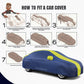 Fiat Linea Classic 2007-18 Car Body Cover, Heat & Water Resistant with Side Mirror Pockets (ARC Series)
