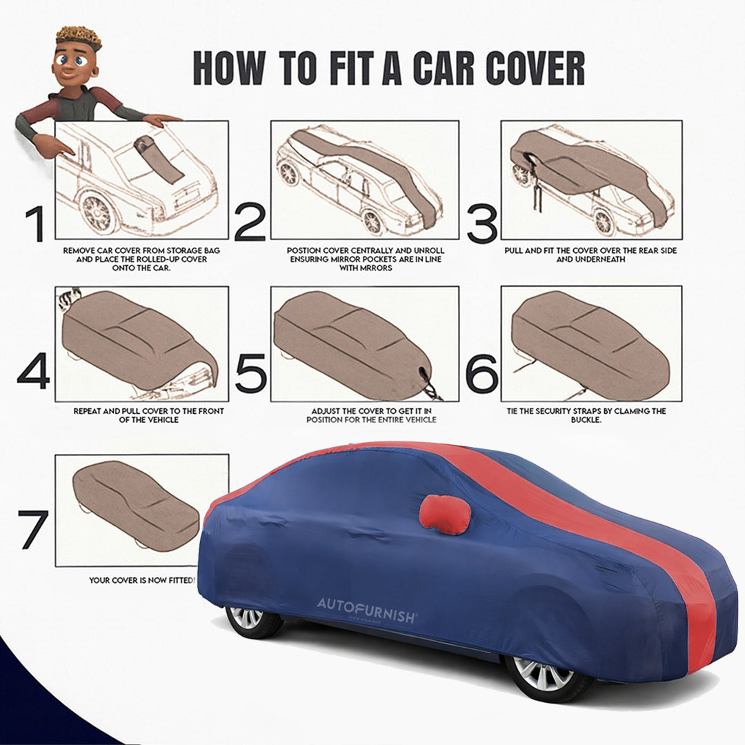 Fiat Linea Classic 2007-18 Car Body Cover, Heat & Water Resistant with Side Mirror Pockets (ARC Series)