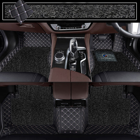 7D Luxury Custom Fitted Car Mats For MG Astor 2021 - Black Beige