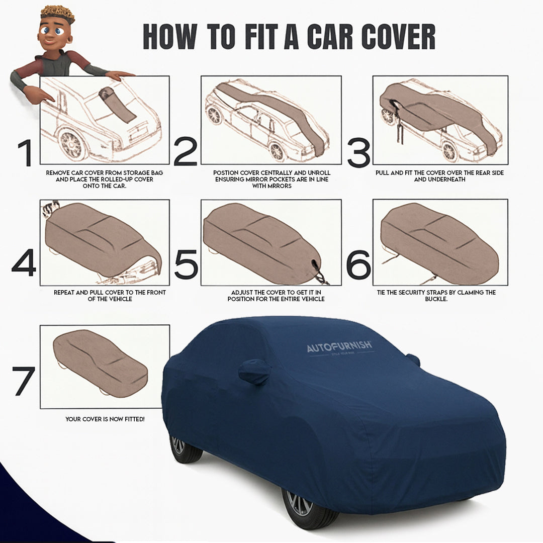 Audi A6 2020 Autofurnish Atom Blue Skin-fitted Car Body Cover