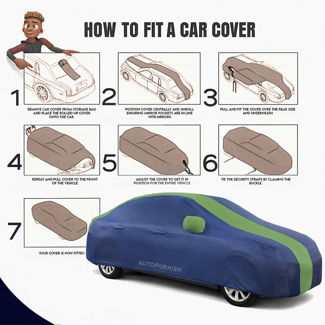 Fiat Linea Classic 2007-18 Car Body Cover, Heat & Water Resistant with Side Mirror Pockets (ARC Series)