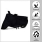 Mototrance Black Bike Body Cover For Scooty/Scooters/Bikes upto Pulsar Size (upto 180 CC Two Wheelers) - Large Size (L)