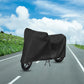 Mototrance Arid Black 100% Waterpoof Heat Resistant With Mirror Pocket Bike Body Cover For  All Bikes above Royal Enfield Size (upto 235cm length - without extra fitting) - Extra Extra Large Size (XXL)