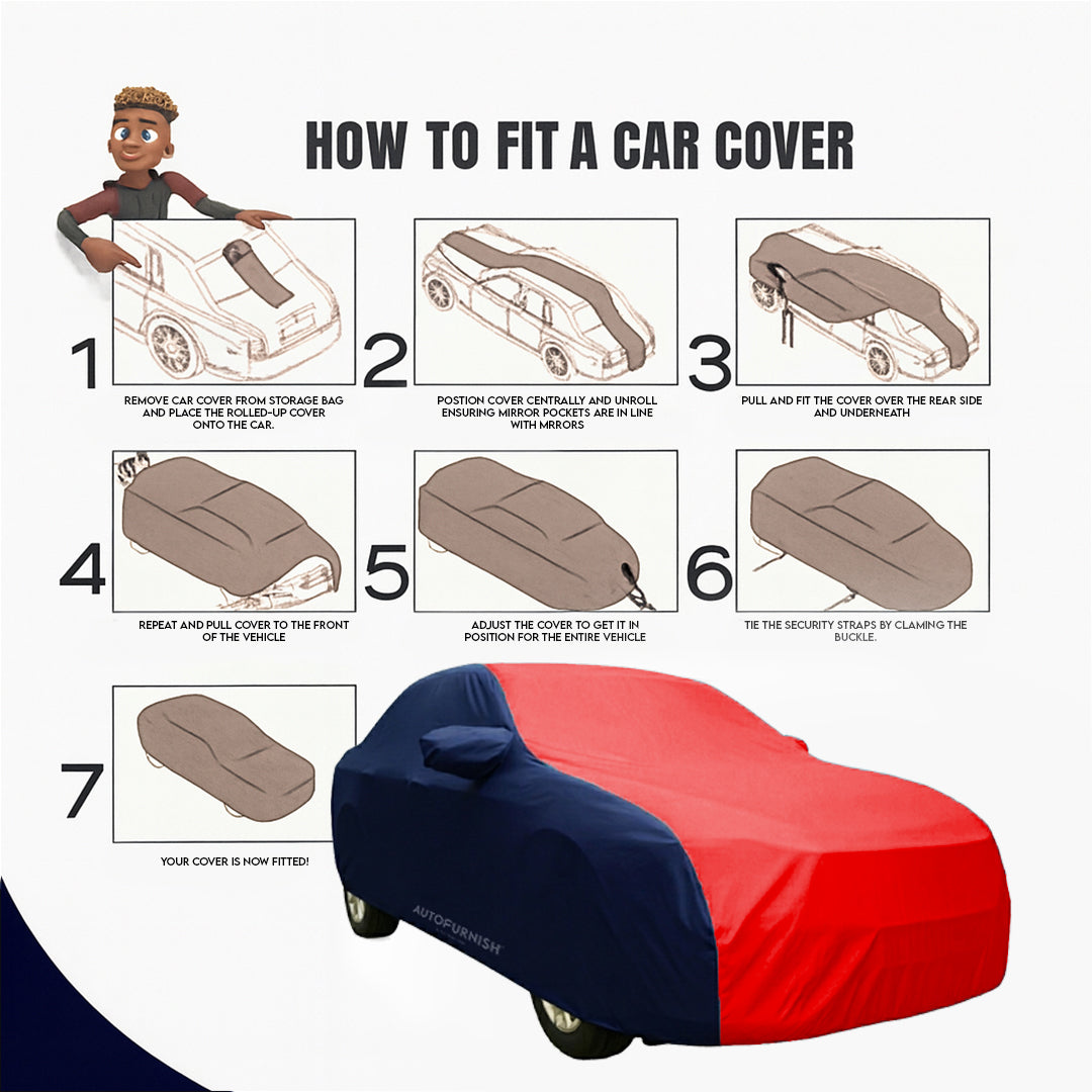 Skoda Octavia Combi Car Body Cover, Triple Stitched, Heat & Water Resistant with Side Mirror Pockets (SPORTY Series)