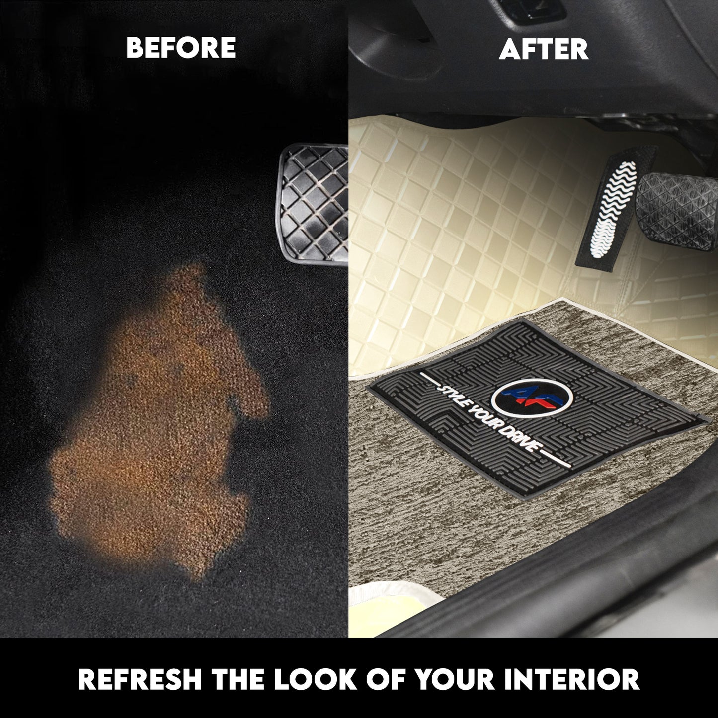 Autofurnish 9D Luxurious Custom Fitted Car Mats For Skoda Kushaq 2021