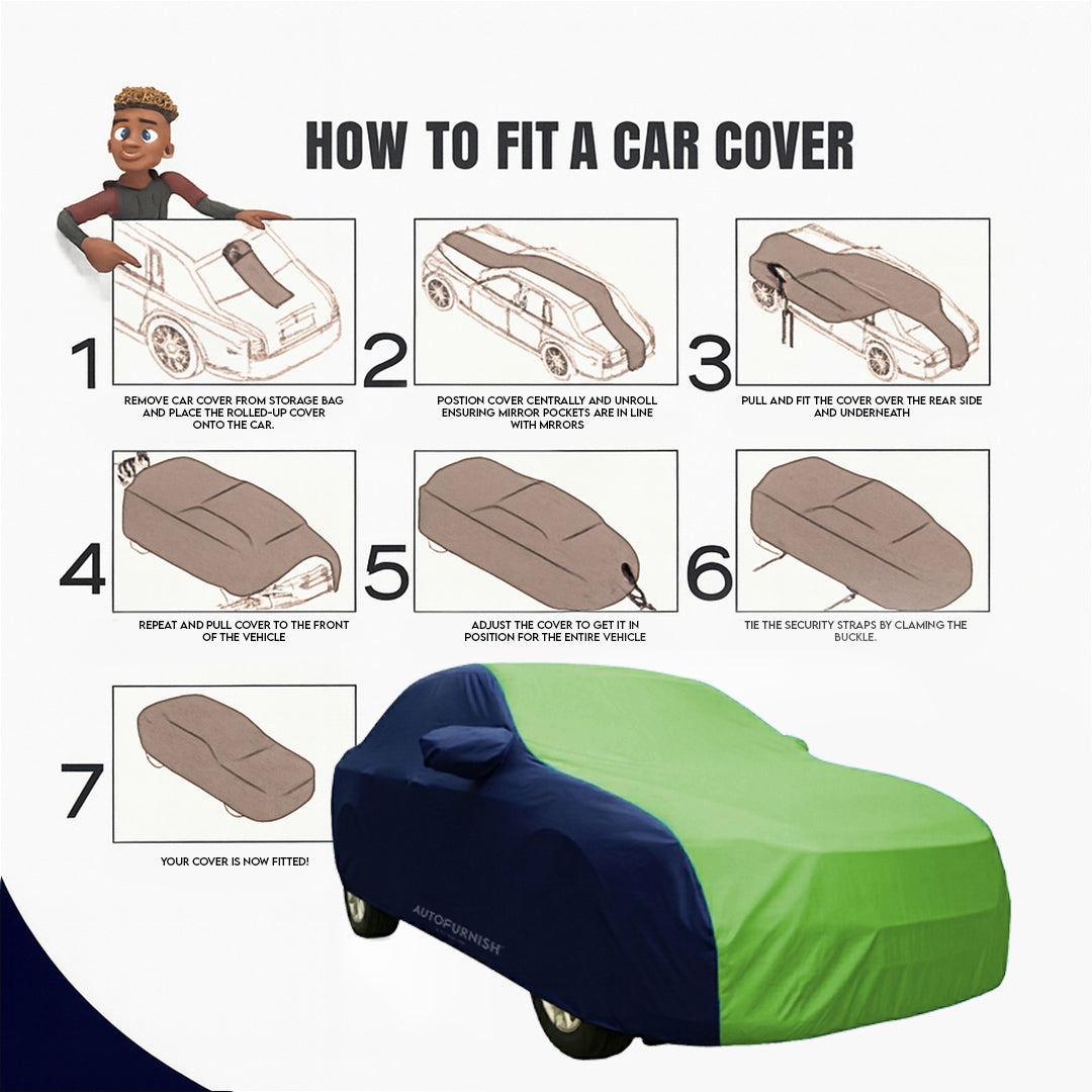 Skoda Octavia Combi Car Body Cover, Triple Stitched, Heat & Water Resistant with Side Mirror Pockets (SPORTY Series)