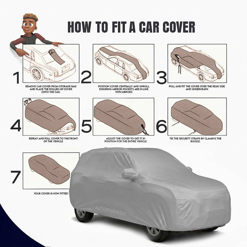 Ford EcoSport 2017 Car Body Cover, Heat & Water Resistant, Dustproof with Mirror Pockets (Premium Series)