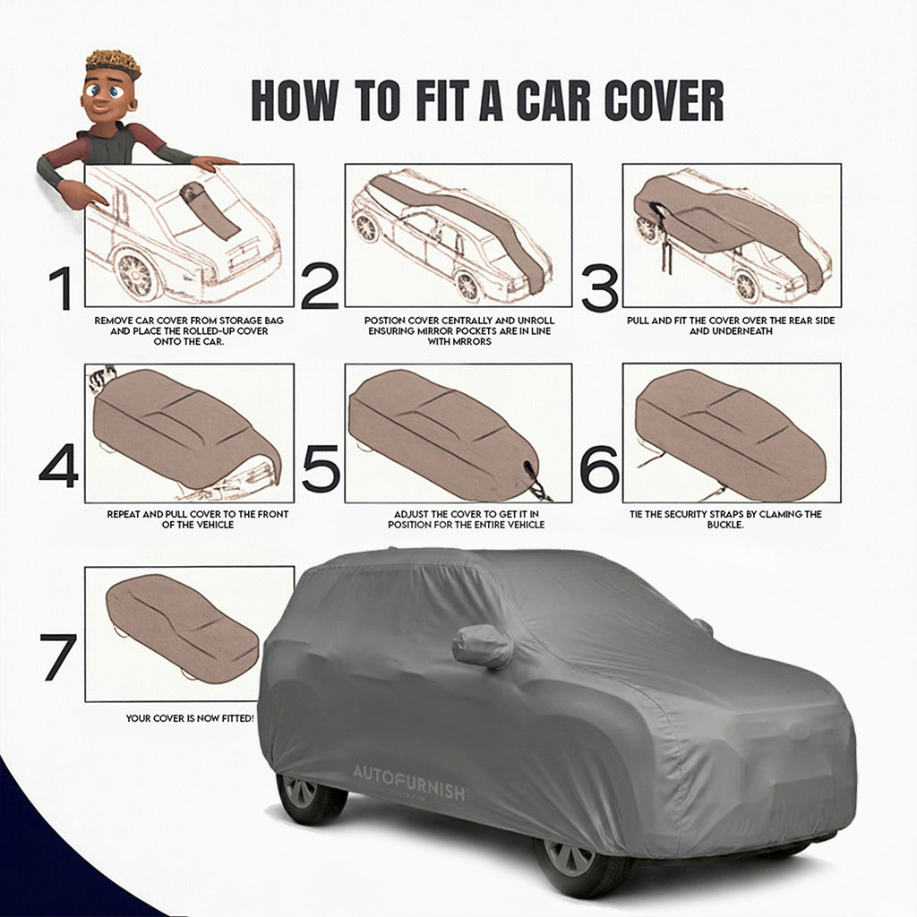 Ford EcoSport 2017 Car Body Cover, Heat & Water Resistant, Dustproof with Mirror Pockets (Premium Series)