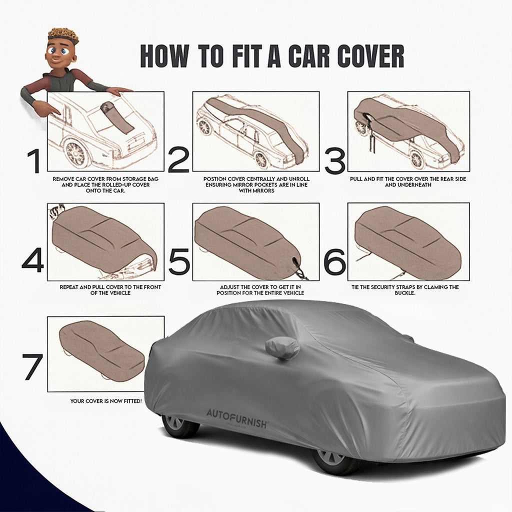 Audi A4 2021 Autofurnish Premium Grey Car Body Cover Premium Grey