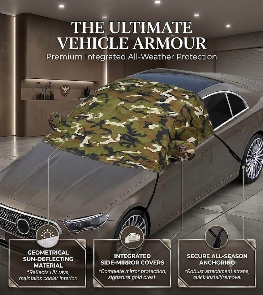 Autofurnish Aero Car Windshield Cover Frost Dust Shield Car Window Protector Waterproof Heat Resistant Universal Size