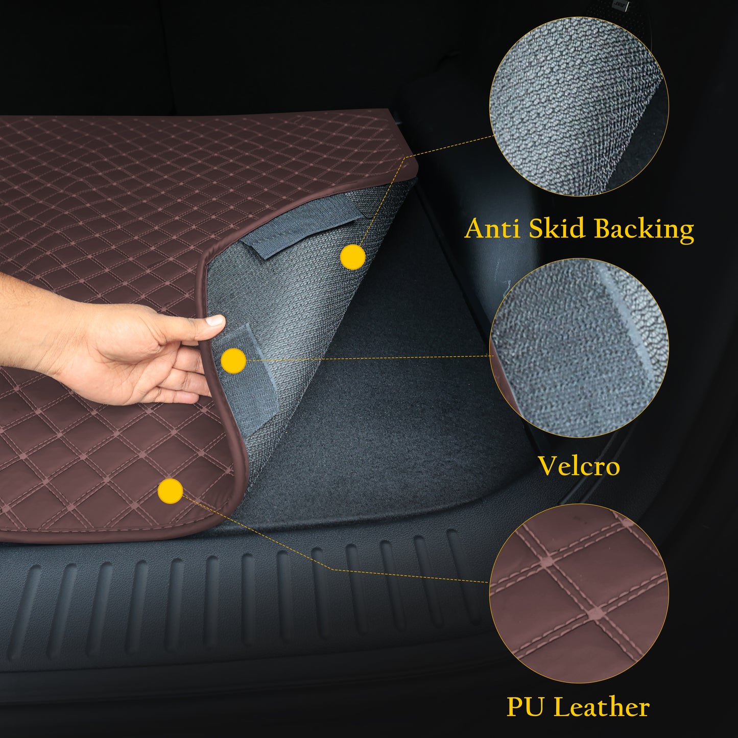 Autofurnish 7D Luxury Custom Fitted Car Mats With Boot for Hyundai Venue