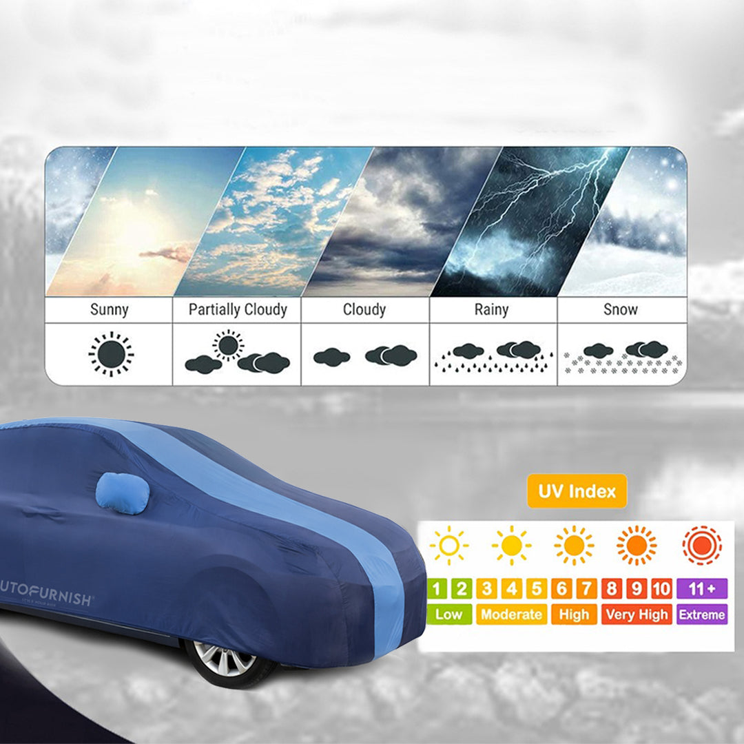 Fiat Linea Classic 2007-18 Car Body Cover, Heat & Water Resistant with Side Mirror Pockets (ARC Series)