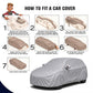 BMW 3 Series GT 2020 Waterproof Car Cover, All Weather Resistant, Triple Stitched with Soft Cotton Lining, Side Mirror Pocket (AERO Silver)