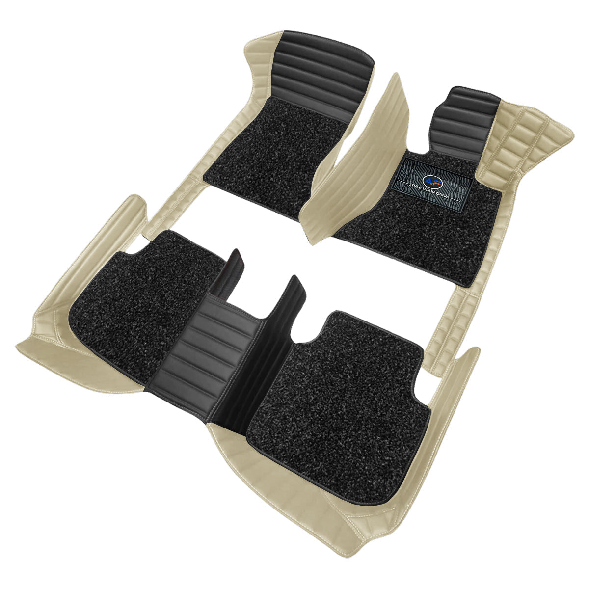 MG Hector Plus 2020 Autofurnish 9D Combination Custom Fitted Car Mats For MG Hector Plus 2020
