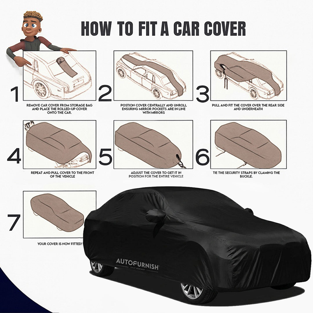 Honda Civic 2006-18 Autofurnish Parker Black Car Body Cover For Honda Civic 2006-18 - Parker Black