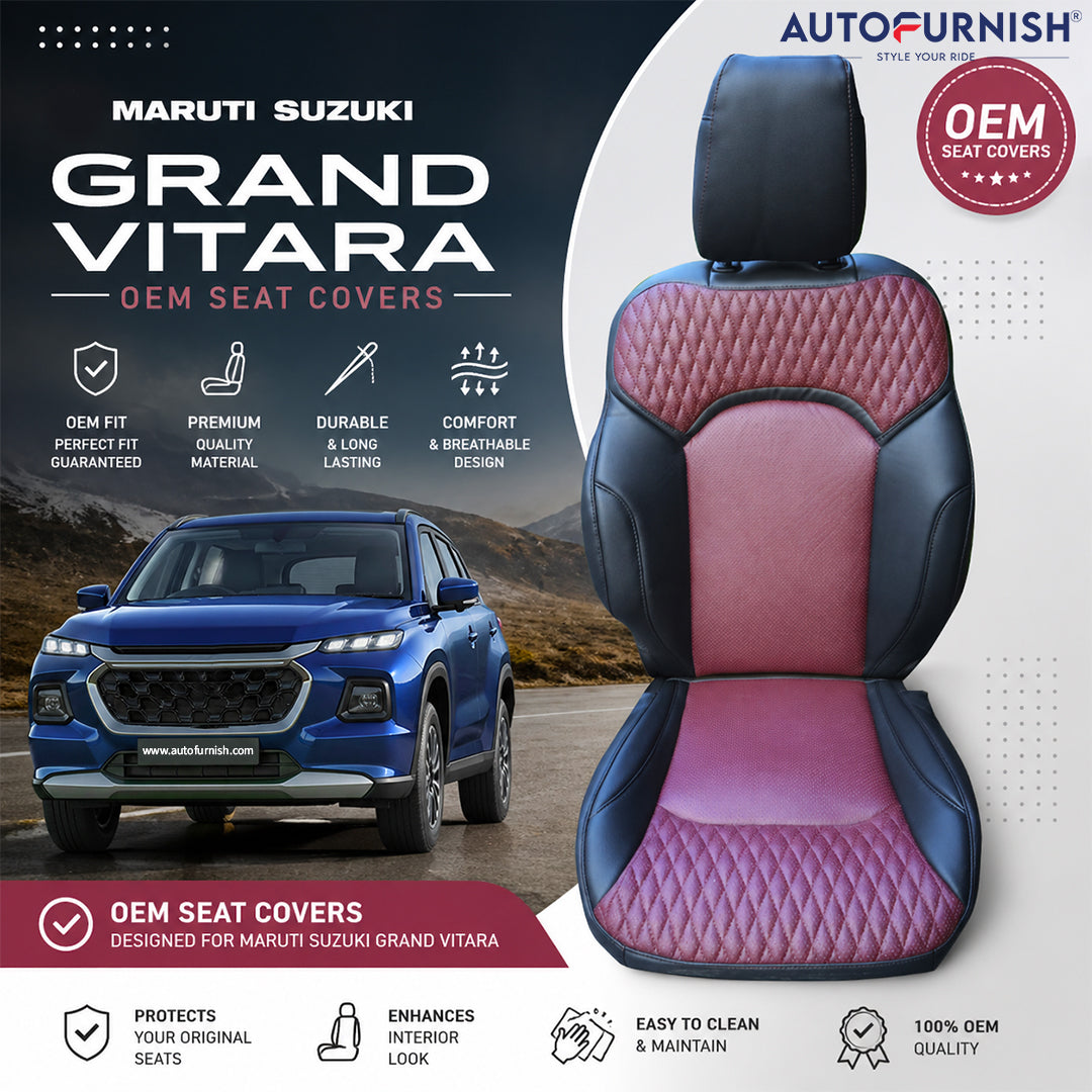 Autofurnish Signature Series Car Seat Cover for Maruti Suzuki Grand Vitara 2022
