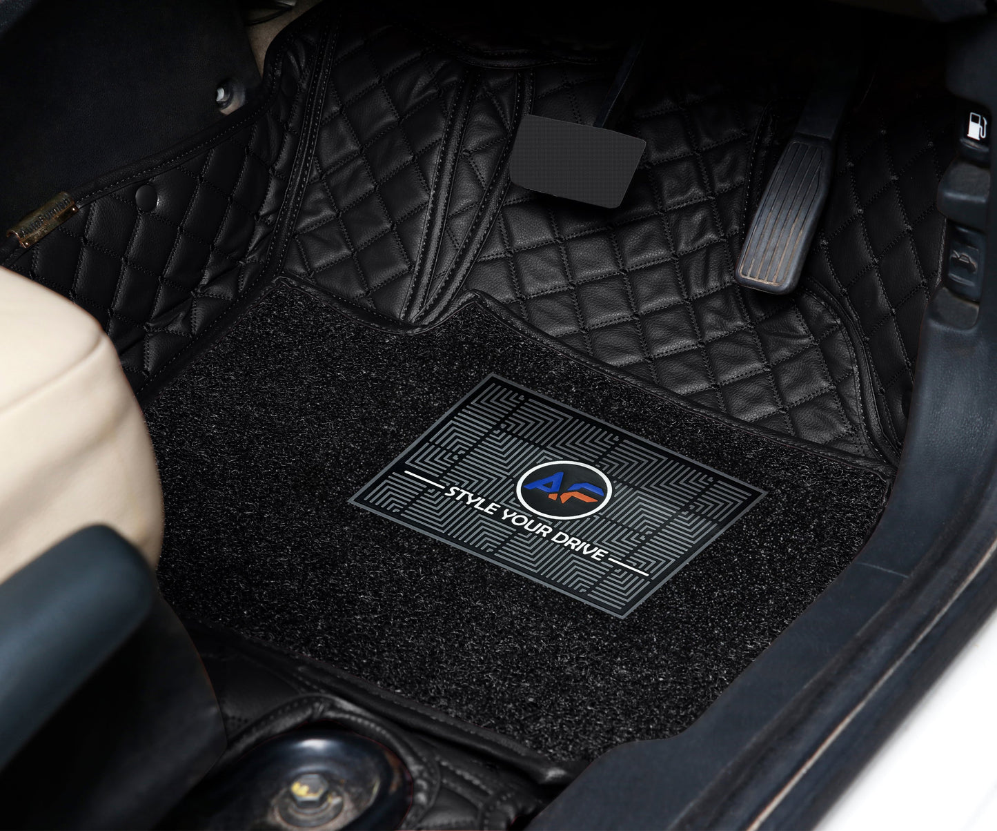 Hyundai Alcazar (6 Seater) 2021 ULS 7D Luxury Custom Fitted Car Mats For Hyundai Alcazar (6 Seater) 2021 - Black Black