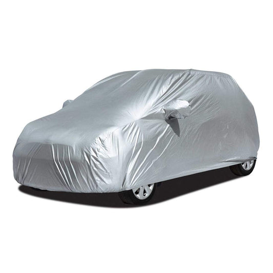 Chevrolet Sail U-VA 2012-2014 Car Body Cover, Heat & Water Resistant, Dustproof with Mirror Pockets (PREMIUM SILVER) - Autofurnish