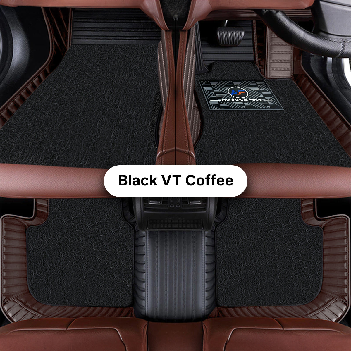 Volkswagen Virtus 2022 Autofurnish 9D Combination Custom Fitted Car Mats For Volkswagen Virtus 2022