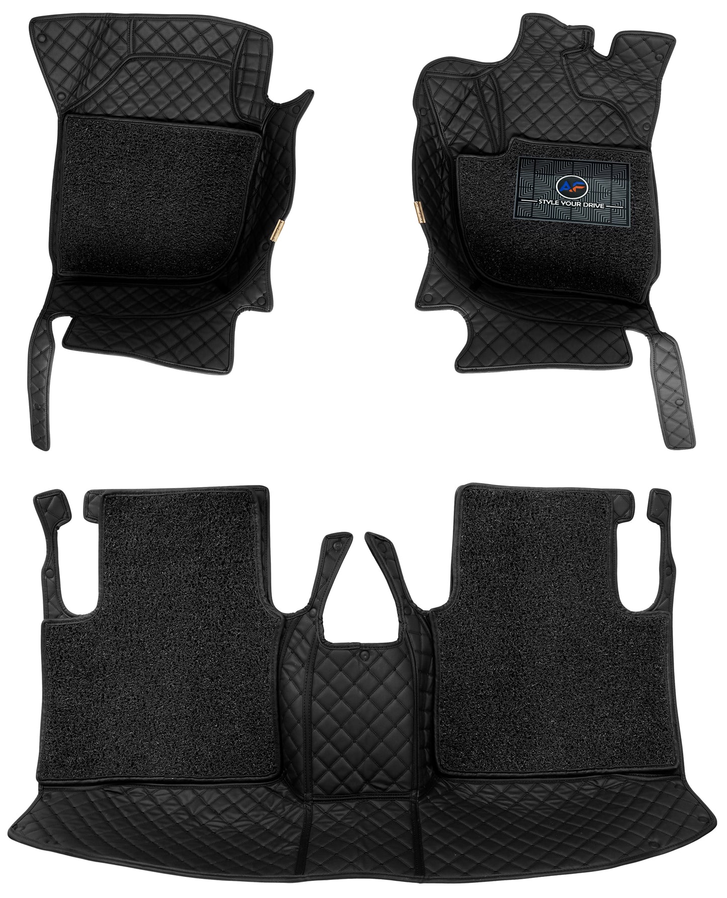 KIA Carens (6 Seater) 2022 ULS 7D Luxury Custom Fitted Car Mats For KIA Carens (6 Seater) 2022 - Black Black