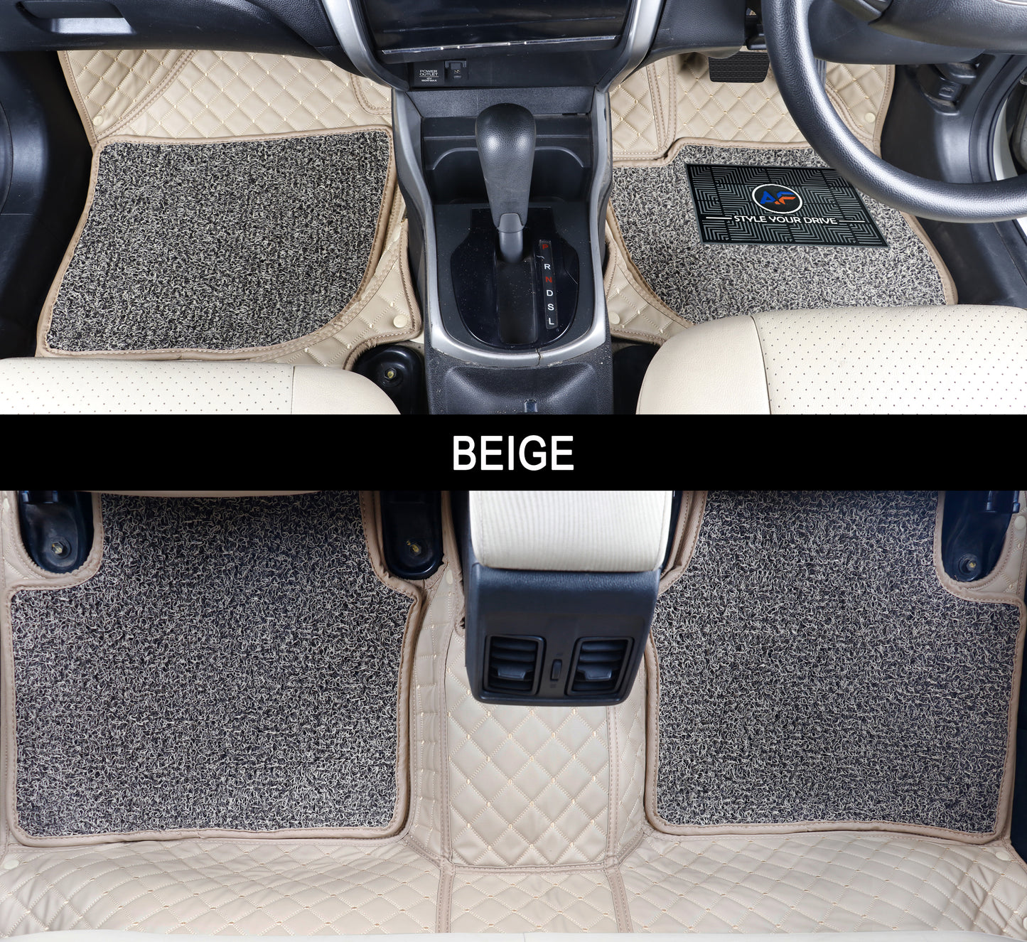BMW Z4 2017-22 7D Luxury Car Mat, All Weather Proof, Anti-Skid, 100% Waterproof & Odorless with Unique Diamond Fish Design (24mm Luxury PU Leather, 2 Rows)