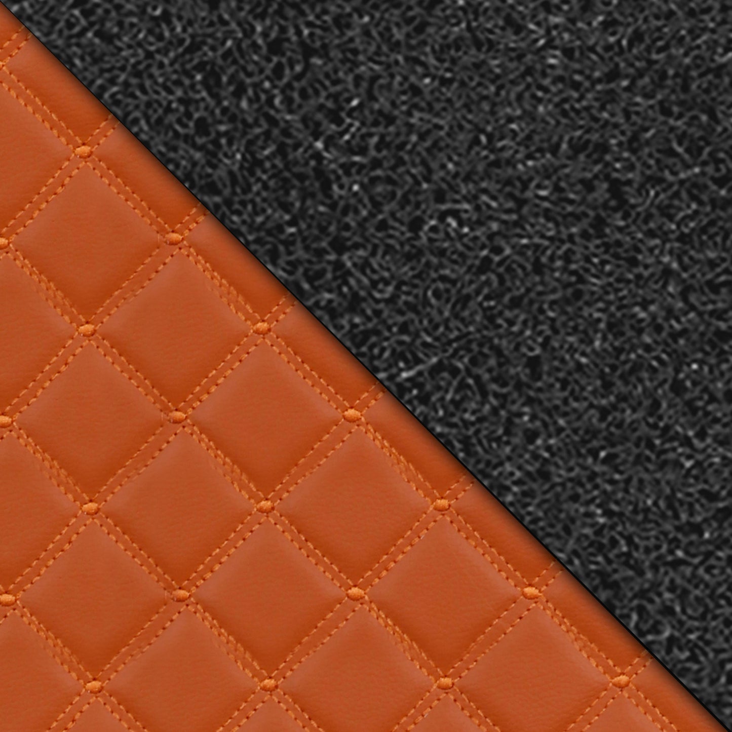 Audi A6 2019 7D Luxury Car Mat, All Weather Proof, Anti-Skid, 100% Waterproof & Odorless with Unique Diamond Fish Design (24mm Luxury PU Leather, 2 Rows)