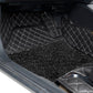 Honda City ZX 2004 ULS 7D Luxury Custom Fitted Car Mats For Honda City ZX 2004 - Black Beige