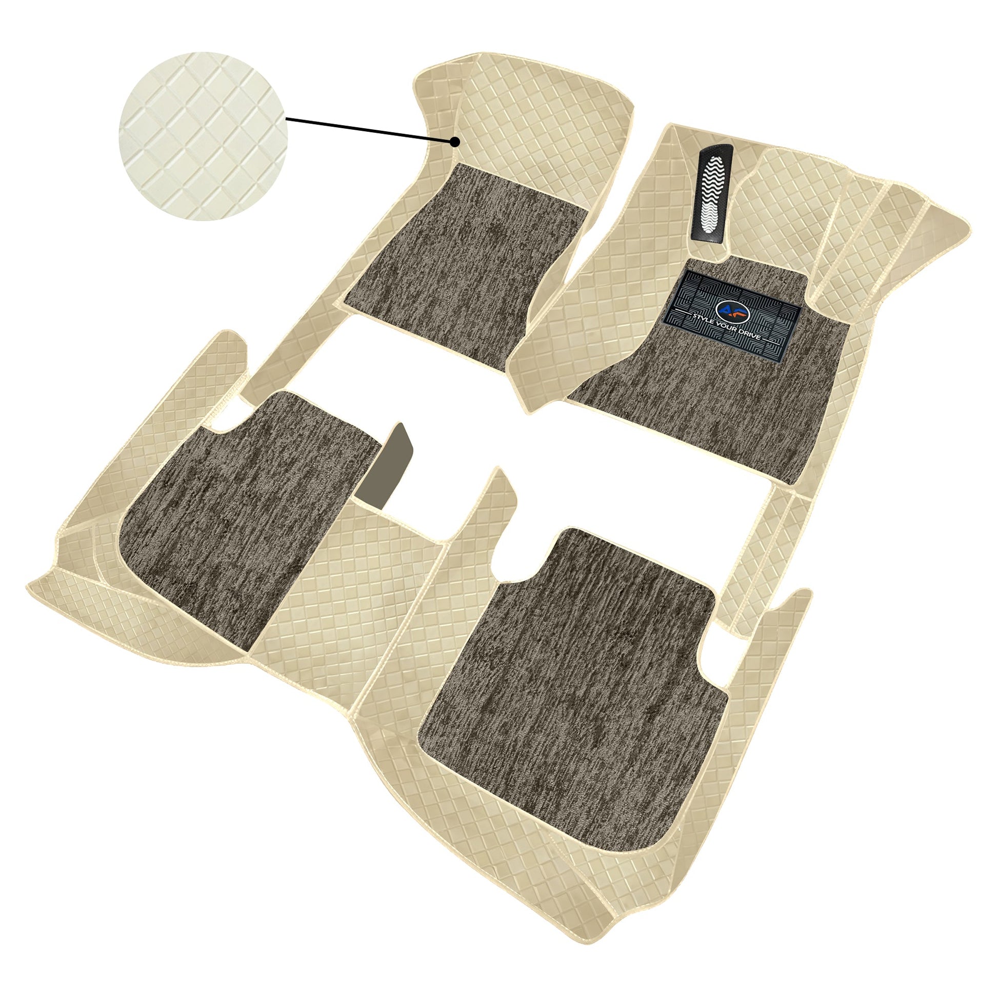 Autofurnish 9D Luxurious Custom Fitted Car Mats For Toyota Vellfire 2020 - Autofurnish