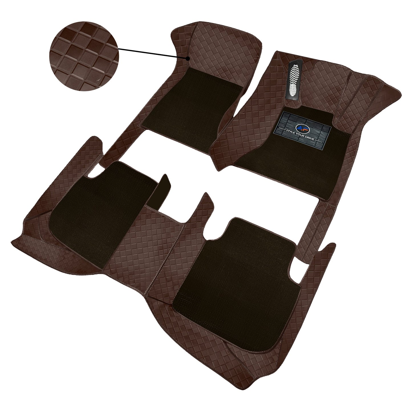 Autofurnish 9D Luxurious Custom Fitted Car Mats For Mahindra XUV700(7Seater)2021