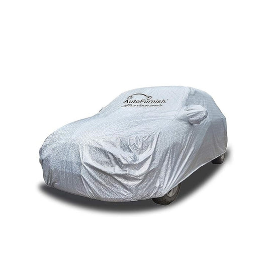 Honda Jazz Car Body Cover, Heat & Water Resistant, Dustproof with Mirror Pockets (PREMIUM SILVER) - Autofurnish