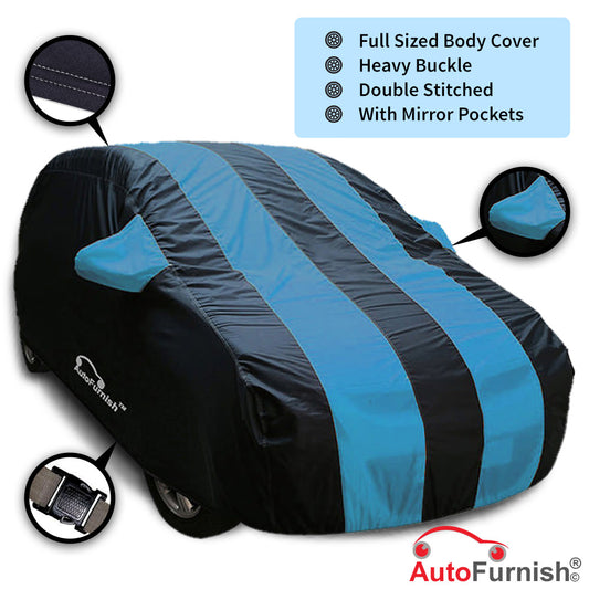 Autofurnish  Stylish Aqua Stripe  Car Body Cover For Mahindra XUV 3XO 2024 -(Arc Series)