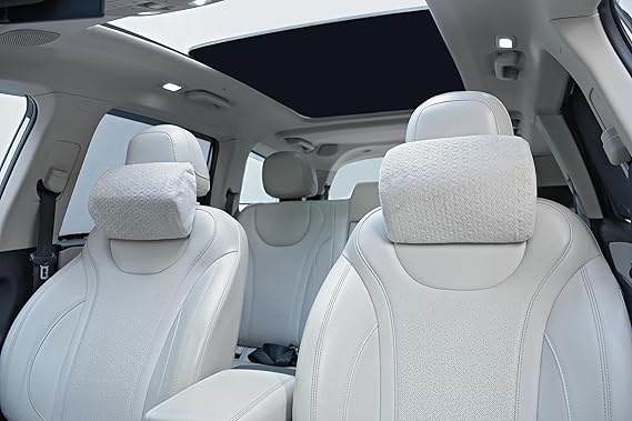 Autofurnish Plush Δ-delta Shaped Car Pillow Neck Rest (Plush-8882)- Set of Two