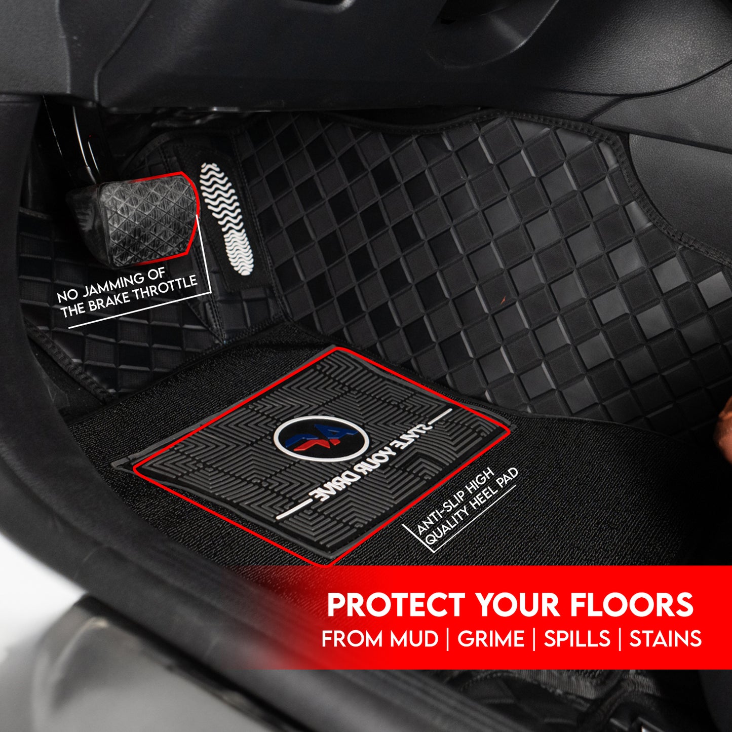 Autofurnish 9D Luxurious Custom Fitted Car Mats For Hyundai Grand i10 -2013-19