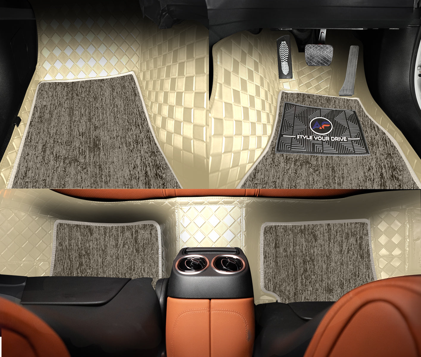 Autofurnish 9D Luxurious Custom Fitted Car Mats For Porsche Cayenne 2022